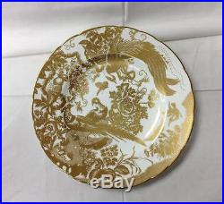 Royal Crown Derby Gold Aves Dinner Plate 10 1/2 Bone China England New