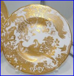 Royal Crown Derby Gold Aves Dinner, Salad & Bread Plate 3 Piece Place Setting