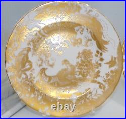 Royal Crown Derby Gold Aves Dinner, Salad & Bread Plate 3 Piece Place Setting