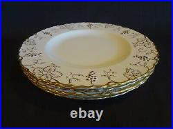 Royal Crown Derby Vine Gold Set of 4 Dinner Plates