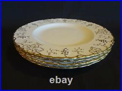 Royal Crown Derby Vine Gold Set of 4 Dinner Plates