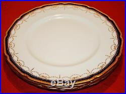 Royal Doulton Cobalt & Gold Dinner Plates HA9223 Set of 4