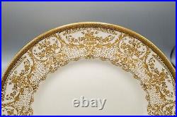 Royal Doulton Gold Encrusted Cabinet Dinner Plates 10 1/4 HB9940 Set of 6