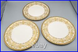 Royal Doulton Gold Encrusted Cabinet Dinner Plates 10 1/4 HB9940 Set of 6