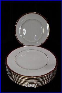 Royal Doulton Lexington Red Band with Gold Trim 9 Dinner Plates 10 1/2