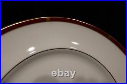 Royal Doulton Lexington Red Band with Gold Trim 9 Dinner Plates 10 1/2