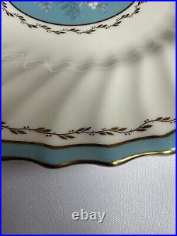 Royal Doulton Provencal Dinner Plates Blue/gold 10.5 TC1034 set of 8England