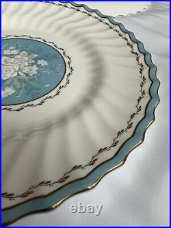 Royal Doulton Provencal Dinner Plates Blue/gold 10.5 TC1034 set of 8England
