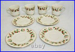Royal Gallery All the Trimmings Holly 4 Piece 4 Place Settings 16 Pcs Lot M4798