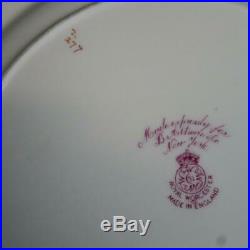 Royal Worcester Blue and Gold Flower Decorated 11 Dinner Plates 10 5/8