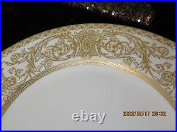 Royal Worcester Embassy Set of 12 Dinner plates Gold 10 5/8 inch