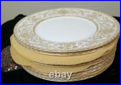 Royal Worcester Embassy Set of 12 Dinner plates Gold 10 5/8 inch