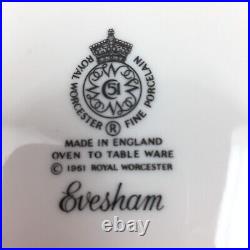 Royal Worcester Evesham Gold Porcelain Dinner Plate 10 1/2 in SET of 8