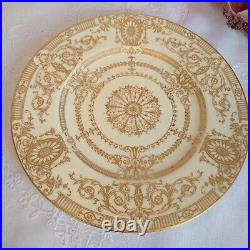 Royal Worcester Gold Gilding Rococo Style Dinner Plate 1926 England