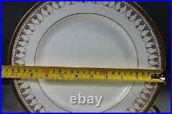 Royal Worcester Imperial Gold White Dinner Plates Set of 6 Gold encrusted
