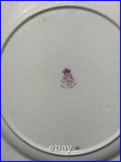 Royal Worcester Regency Cobalt Blue 10 7/8 Inch Dinner Plate Early Globe Stamp