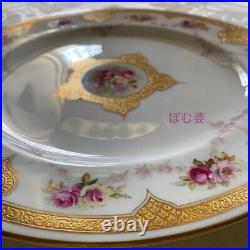 Royal Worcester Rose Bouquet Plate Platter 27.5cm Gold Ernest Phillips Antique