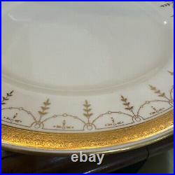 Royal cauldon england Gold Trim Swag Set Of 10 Dinner Plates 10 1/4 In