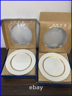 SABATIER The French Home Imperial Gold 491 Fine Porcelain Dinner Plates For 8