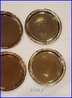 SELETTI LIMITED EDITION GOLD Estetico Quotidiano Porcelain Dinner Plates 8pc