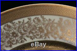 SET 11 Heinrich Edgerton studio Gold Encrusted Porcelain Dinner Service Plates