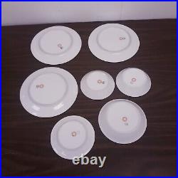 SET 20 VTG Limoges France Hess Bros Allentown, PA The Seville blue/Gold Dinner