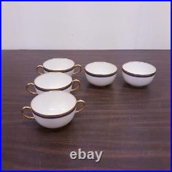 SET 20 VTG Limoges France Hess Bros Allentown, PA The Seville blue/Gold Dinner