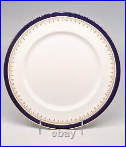SET 4 Aynsley Bone China Leighton Cobalt and Gold DINNER plates 12 AVAIL
