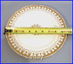 SET 6 Antique MINTON Porcelain DAVIS COLLAMORE NY Gold Gilt 9.75 Dinner Plates