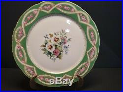 SET OF 4 Antique H&C Limoges Plates 9-3/8 Scalloped Hand Painted Gilded Floral