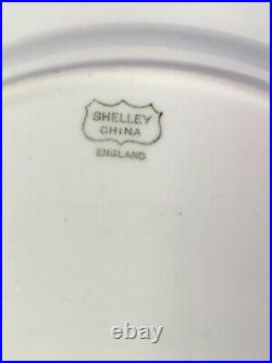 SHELLEY CHINA 12 Gold Trim Dinner Plates 10 England