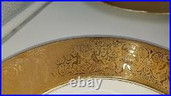 SIX (6) Royal Bavarian Hutschenruther Selb 10 3/4 22K Gold Band Dinner Plates