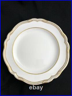 SPODE 10-5/8 SHEFFIELD R568 WHITE GOLD TRIM DINNER PLATE ENGLAND - Qty
