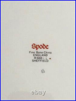 SPODE 10-5/8 SHEFFIELD STAFFORD R568 WHITE GOLD TRIM DINNER PLATE ENGLAND Qty
