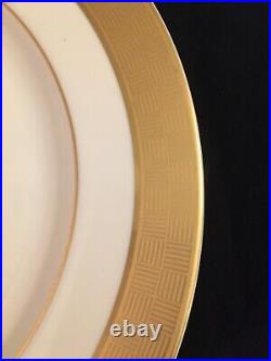 Sango China Metropolitan Gold 10 3/4 DINNER PLATES Qty 8