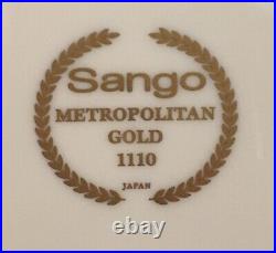 Sango China Metropolitan Gold 10 3/4 DINNER PLATES Qty 8