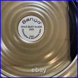 Sango Intrigue 5022 Dinner Plates Gold Dust Black