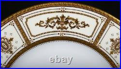 Service for 12 of Minton for Tiffany 22-karat Gold Neoclassical Style Plates