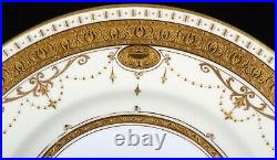 Service for 8 of Antique Minton for Tiffany Gilded Medallion Plates, gilt, gold