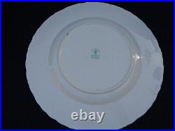 Set 12 ROYAL CROWN DERBY Porcelain china CHATSWORTH pattern Dinner Plates Gold