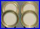 Set-4-Syracuse-Old-Ivory-GREEN-GOLD-ENCRUSTED-RIM-Dinner-Plates-MADE-IN-USA-01-otix