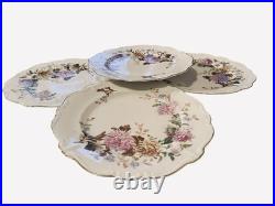 Set 4 Vtg 50s Rosenthal Ivory Daphne DINNER Plates Purple Floral Gold Trim China Set 4 Vtg 50s Rosenthal Ivory Daphne DINNER Plates Purple Floral Gold Trim China