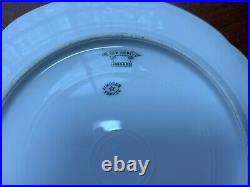 Set 6 LIMOGES ELITE WORKS FRANCE Scalloped GOLD RIM WHITE 9 1/2 DINNER PLATES