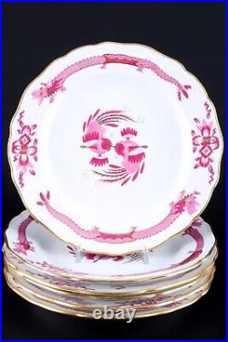 Set 6 Meissen Opulent Court Dragon Purple gold rim 9.75'' Dinner Plates, 1800s