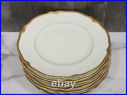 Set 8 Franconia Krautheim Jewel Dinner Plates SELB BAVARIA 10.75 Gold Rim