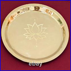 Set Dinner Bronze Dinnerware Hammered Thali Pure Plate Serveware Traditional Set