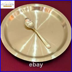 Set Dinner Bronze Dinnerware Hammered Thali Pure Plate Serveware Traditional Set