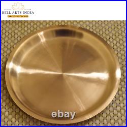 Set Dinner Bronze Dinnerware Hammered Thali Pure Plate Serveware Traditional Set