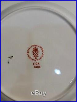 Set Of 12 Royal Crown Derby Old Imari 1128 10 5/8 Dinner Plates 1st Quality