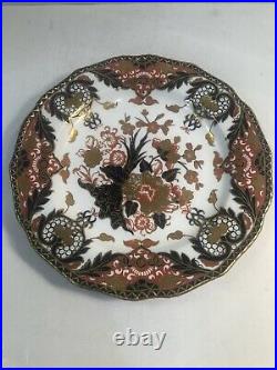 Set Of 4 Royal Crown Derby Kings Pattern 9 Plates 1896 Heavily Gilded